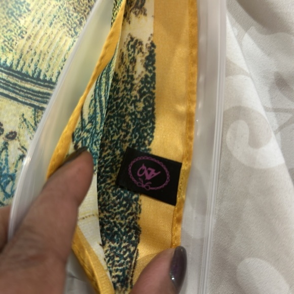 100% Silk Feeling Polyester small square Scarf Women neckerchief Floral style - Picture 8 of 10